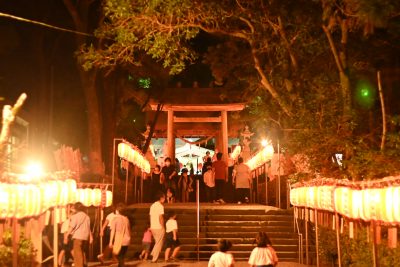 照明協力：御鎮座150年奉祝例大祭＠井伊谷宮_鳥居オレンジ